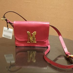Moschino M Logo Shoulder Bag - Pink